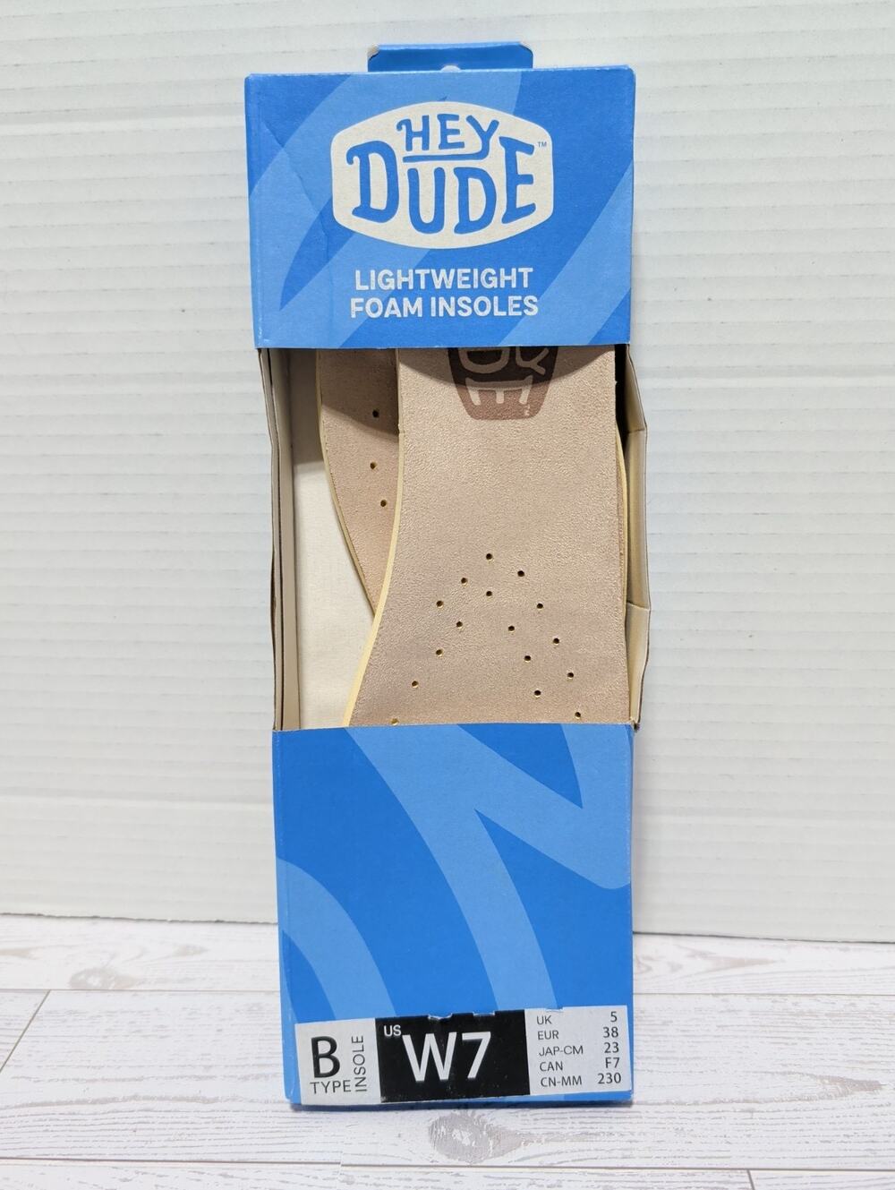 Hey Dude Women’s 7 Type B Replacement Insoles Micro Mesh Lightweight Foam NIB